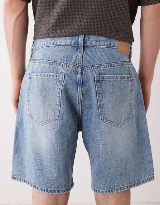 Weekday - Oversized denim short in lichtblauwe wassing, 5 van 5
