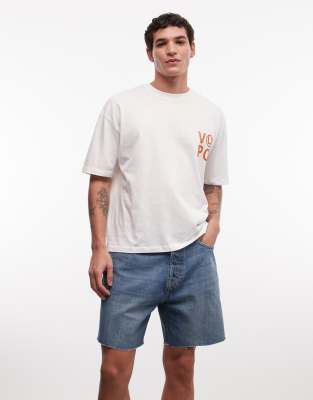 Weekday Oversized Denim Shorts In Blue