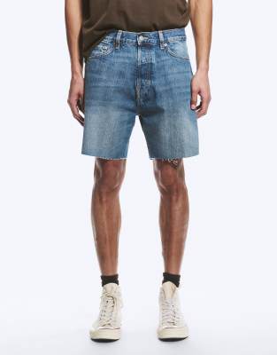 Weekday Oversized Denim Shorts In Blue