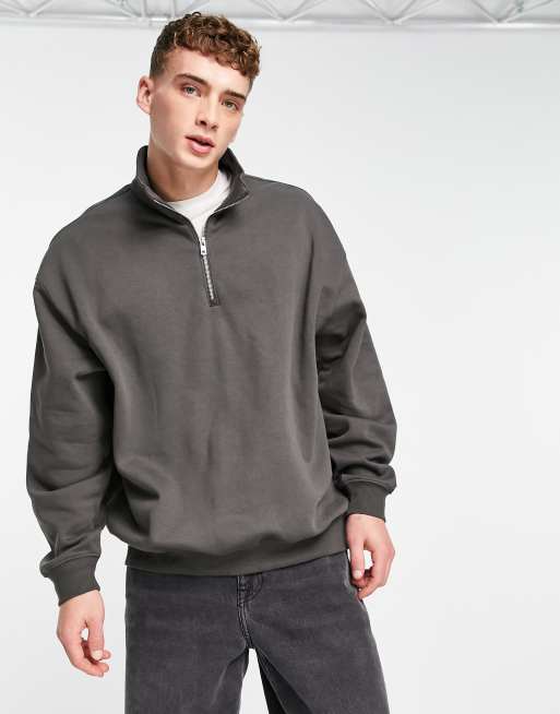 Oversized Half Zip Sweatshirt