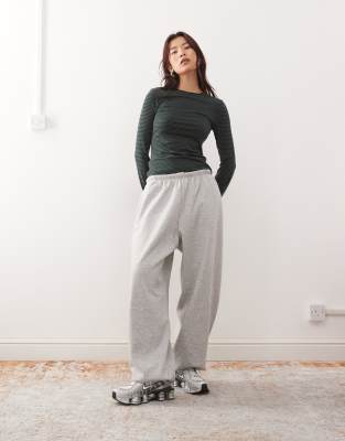 Weekday Oversized Heavyweight Jersey Sweatpants In Gray