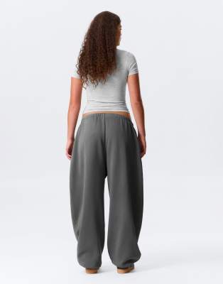 Weekday Oversized Heavyweight Jersey Sweatpants In Gray