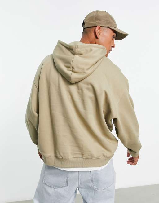 Weekday oversized hoodie in terracotta