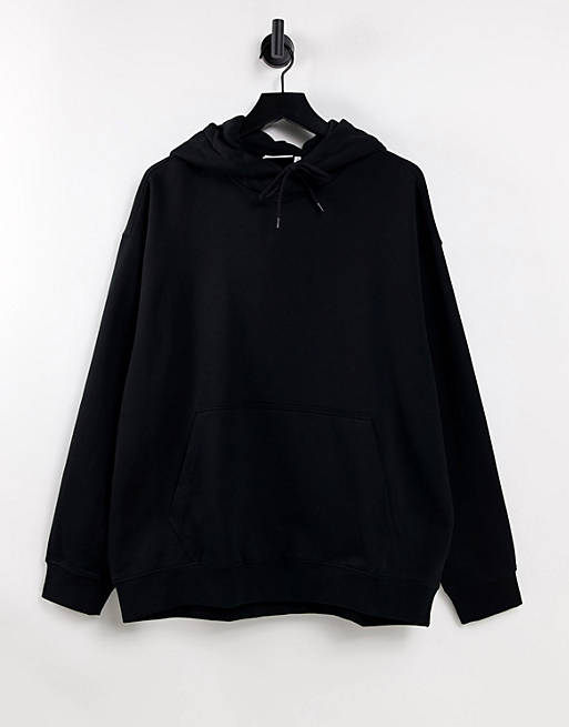 Weekday oversized hoodie in black