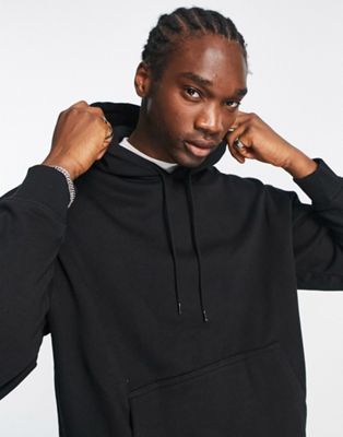 Weekday oversized hoodie in black - ASOS Price Checker