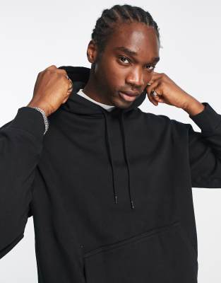 Weekday STANDARD HOODIE - Kapuzenpullover - black/schwarz 