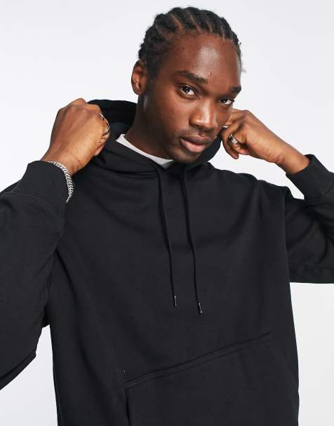 Oversized hoodie 2024 mens black