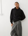 [Weekday] Weekday oversized hoodie in black S BLACK