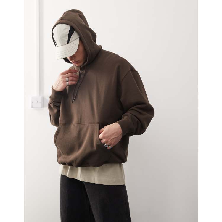 Brown Oversized Hoodie – VIBGYOR