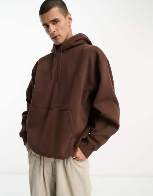 Weekday oversized hoodie in brown | ASOS