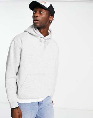 Weekday Oversized Hoodie In Gray Melange-grey | ModeSens