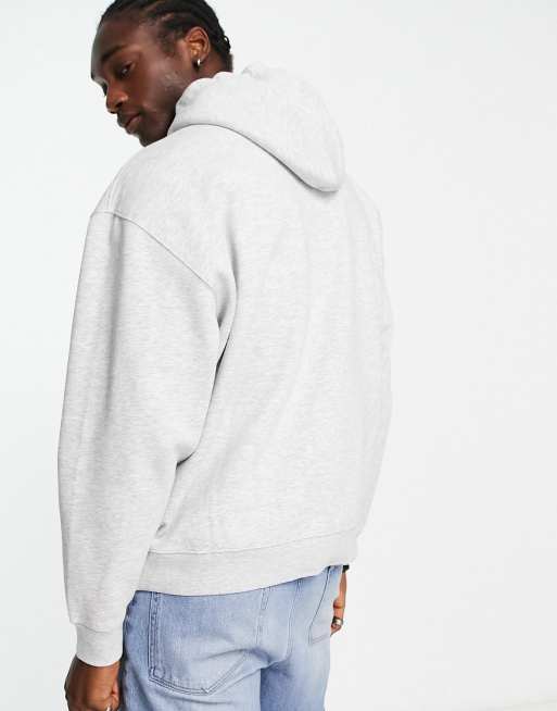 Weekday oversized hoodie in gray melange