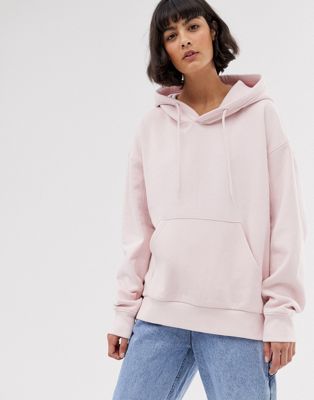 oversized light pink hoodie