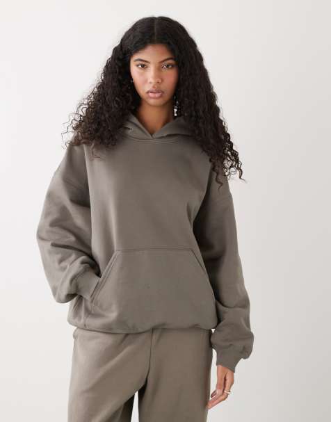 Weekday oversized hoodie in mid gray - part of a set - view 1