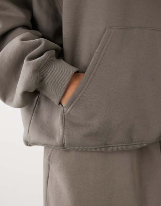 Weekday oversized hoodie in mid gray - part of a set, 4 of 4