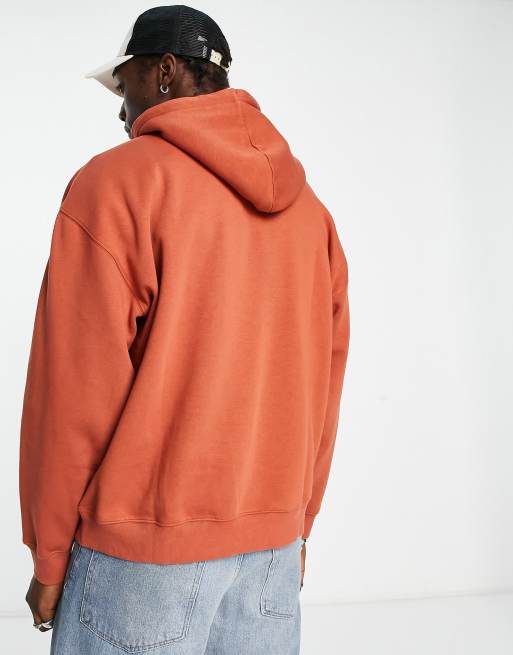 Weekday oversized hoodie in terracotta