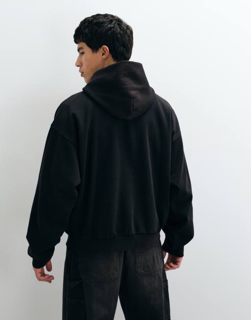Weekday oversized hoodie with beyond reach graphic print in black, 5 of 5