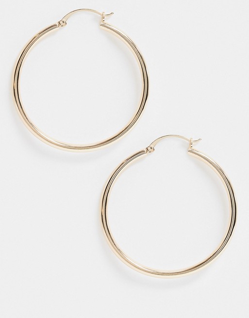 Weekday oversized hoop earrings in gold