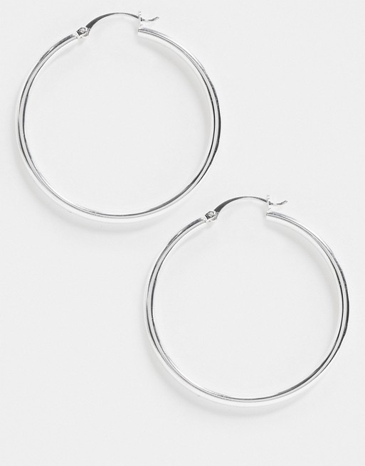 Weekday oversized hoop earrings in silver