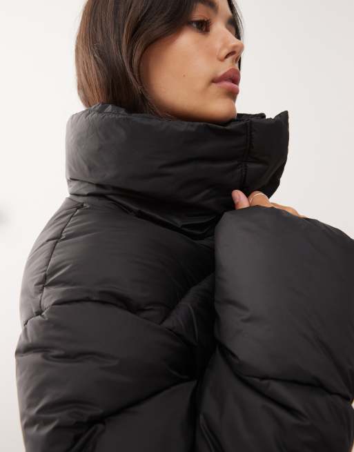 Weekday oversized puffer coat in black