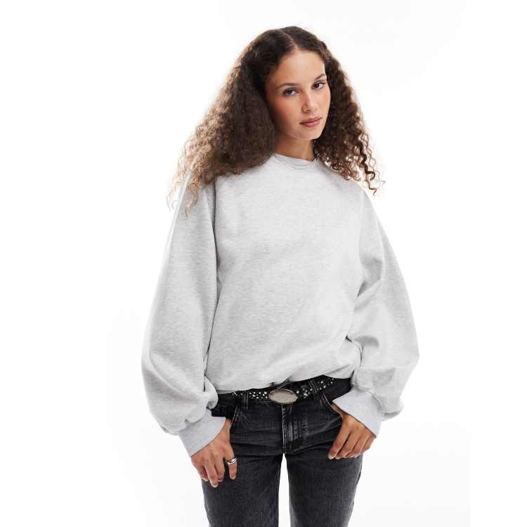 ★送料・関税込★Rest&Recreation★OVERSIZED RAGLAN SWEATSHIRT Oversized Sweatshirt - Light gray melange - Ladies | H&M US
