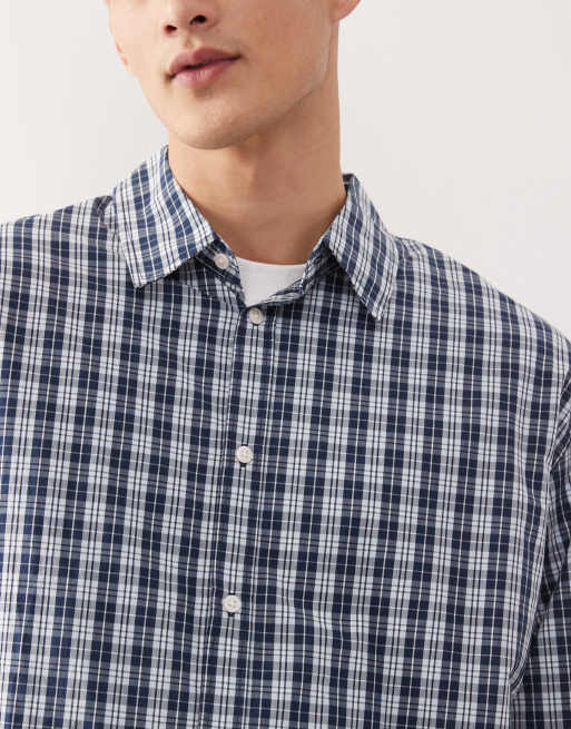 Weekday oversized shirt in blue check, 5 of 5