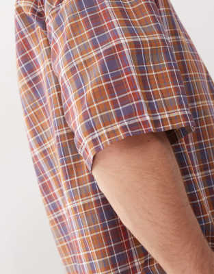 Weekday Oversized Shirt In Brown