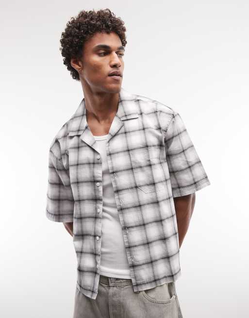 Weekday - Oversized skjorte med sorte og hvide tern