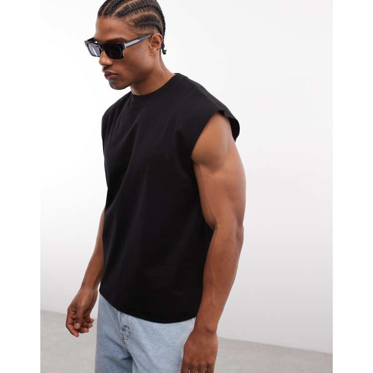 Weekday oversized sleeveless t-shirt in black | ASOS