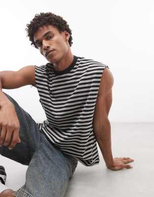 Weekday Oversized Sleeveless T-shirt In Multi