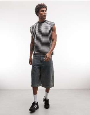 Weekday Oversized Sleeveless T-shirt In Multi