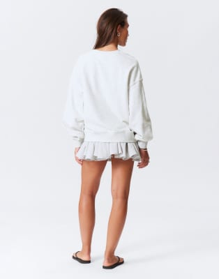 Weekday Oversized Slouchy Sweatshirt In Gray