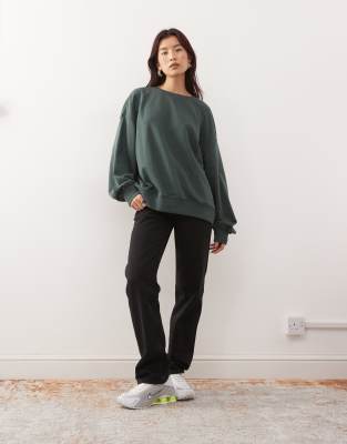 Weekday Oversized Slouchy Sweatshirt In Green