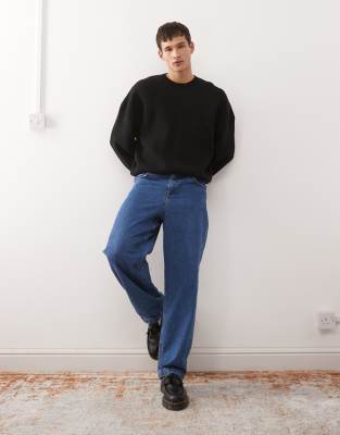 Weekday Oversized Sweater In Black