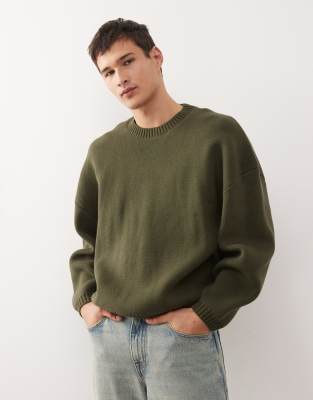 Weekday Oversized Sweater In Green