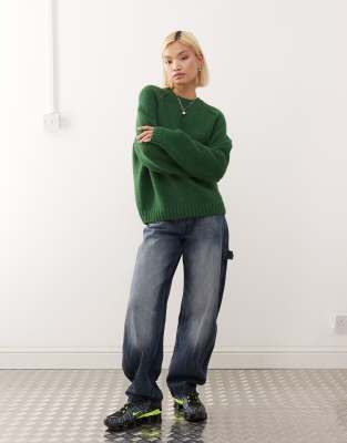 Weekday Oversized Sweater In Green