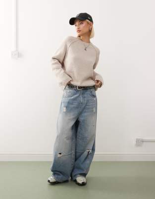 Weekday Oversized Sweater In Neutral
