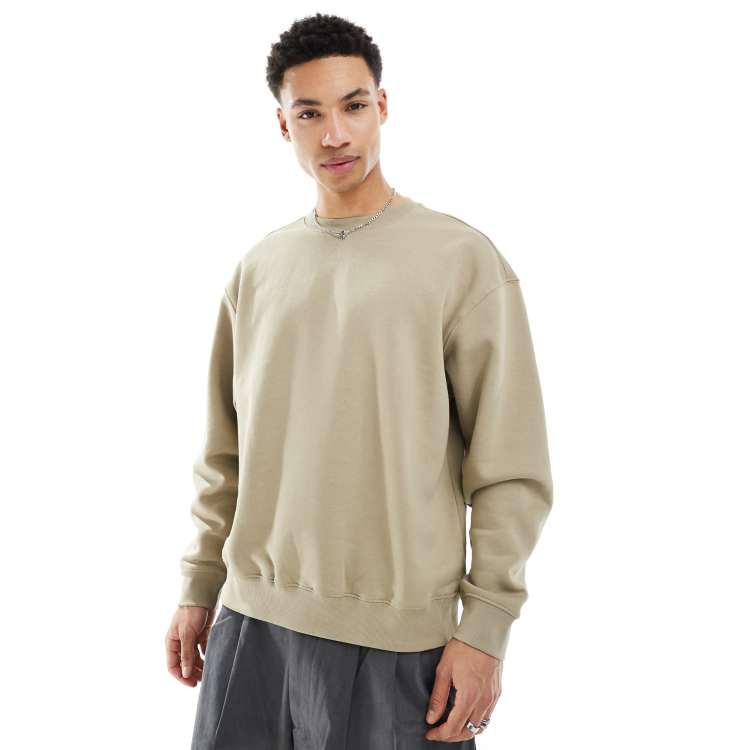 Oversized beige sweatshirt sale