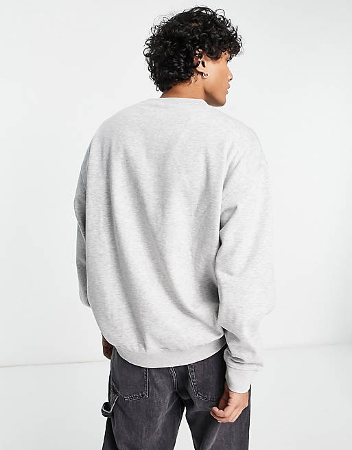 Weekday oversized sweatshirt in grey melange | ASOS