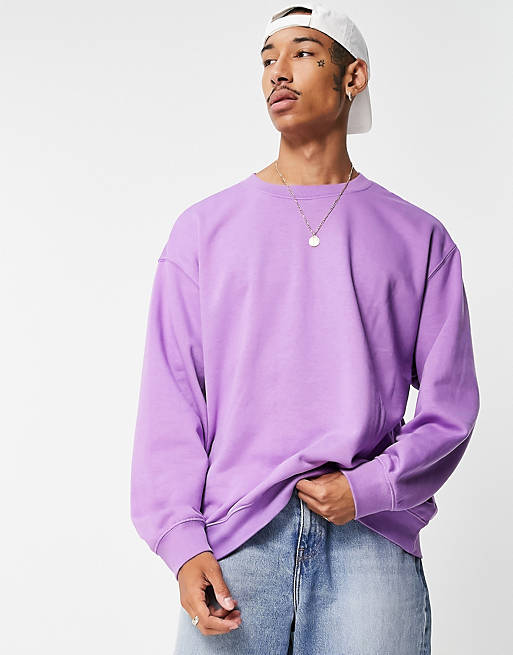 Weekday oversized sweatshirt in lilac