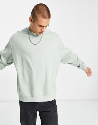 Weekday oversized sweatshirt in sage exclusive at ASOS - ASOS Price Checker