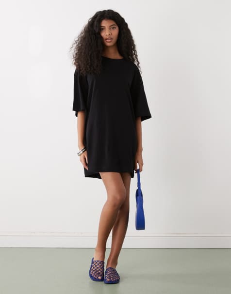 open lace back dress CurveWow Oversized T-Shirt Dress White – Curvewow main image 1