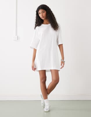 Weekday Oversized T-shirt Dress In White