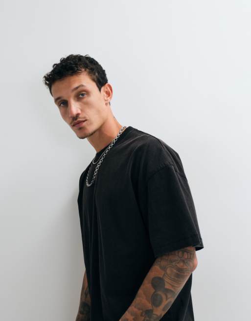 Weekday oversized t-shirt i vintage svart, 2 av 5