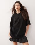 [Weekday] Weekday oversized t-shirt in black XL Black