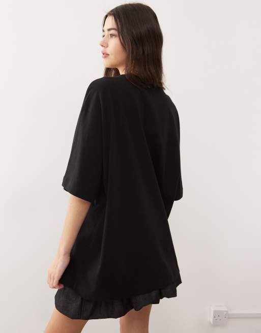 Weekday oversized t-shirt in black