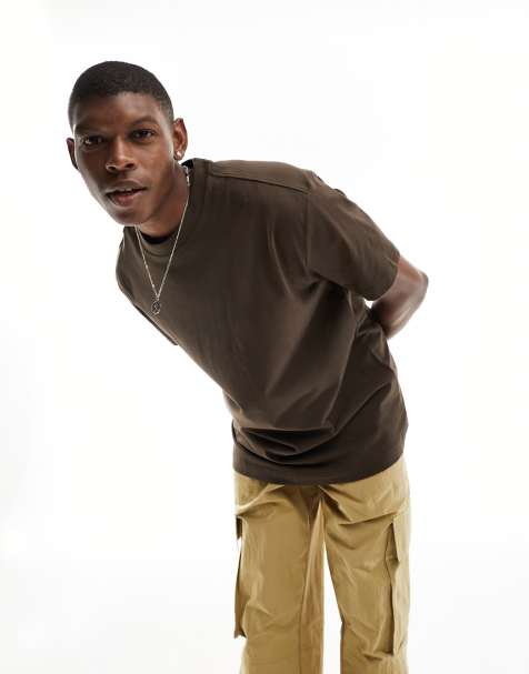Weekday oversized t-shirt in brown - view 1