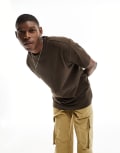 [Weekday] Weekday oversized t-shirt in brown XS BROWN