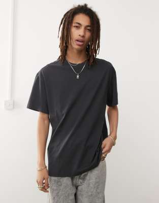 oversized T-shirt in dark gray