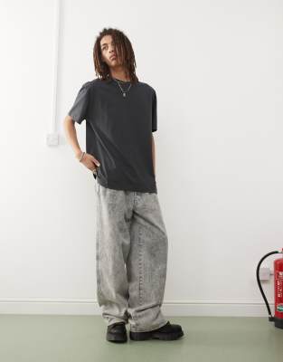 Weekday Oversized T-shirt In Gray